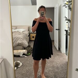 Black off the shoulder dress